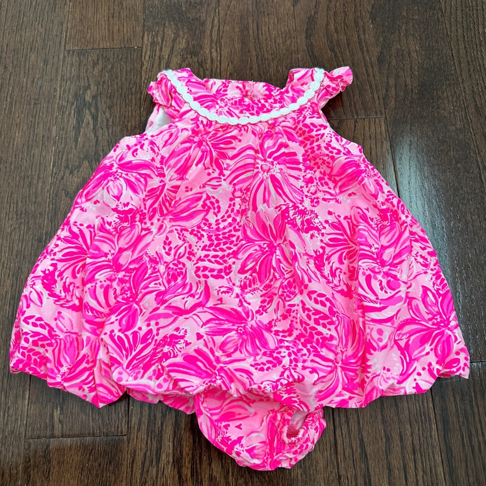Lilly Pulitzer Pink Floral Kids Dress